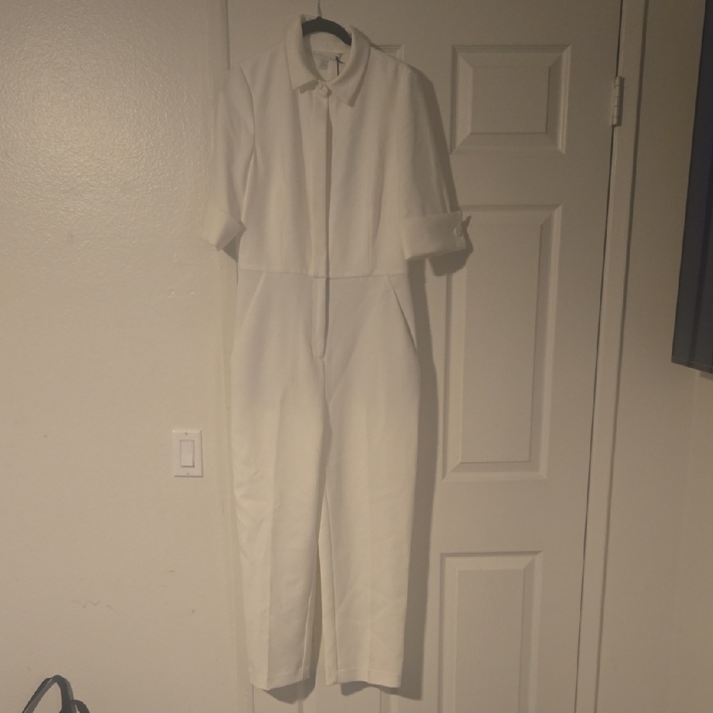 Designer Black Halo Jumpsuit White Classy
